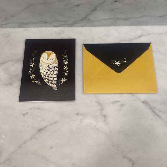 NWT Green Inspired - Blank Owl Cards with Matching Envelopes - Picture 4 of 4